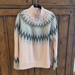 Pink and Gray Obermeyer Women's Sweater